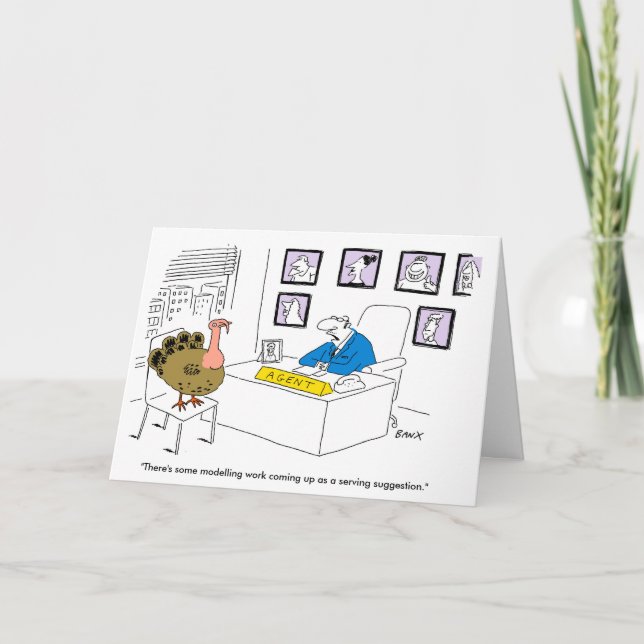 Tarjeta de Navidades de pavos (Anverso)