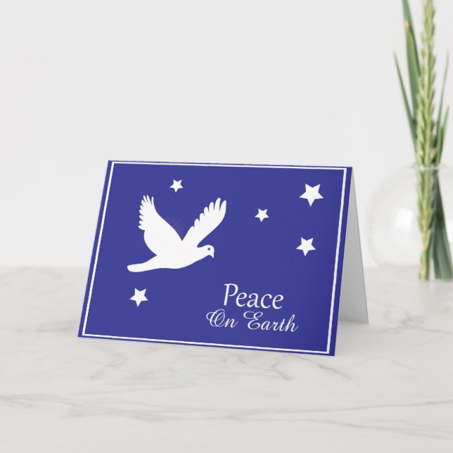 Tarjeta de Navidades de Peace on Earth Dove (Anverso)
