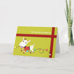 Tarjeta de Navidades de pelo (niño de cabra) - Per