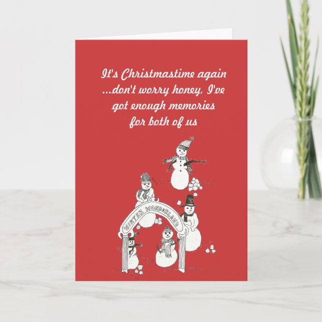 Tarjeta de Navidades de pérdida de memoria del cón (Anverso)