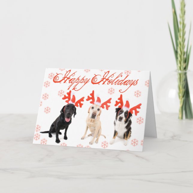 Tarjeta de Navidades de perro (Anverso)