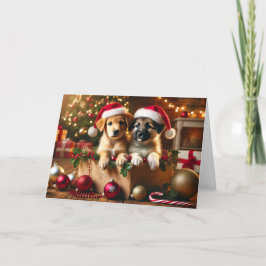 Tarjeta de Navidades de perro