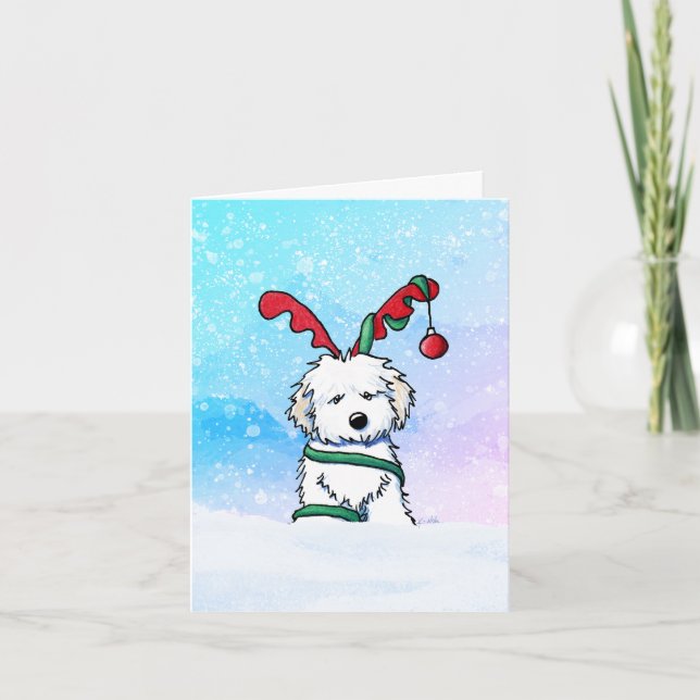 Tarjeta de Navidades de perro de Havanan (Anverso)
