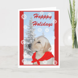 Tarjeta de Navidades de perro de laboratorio amari