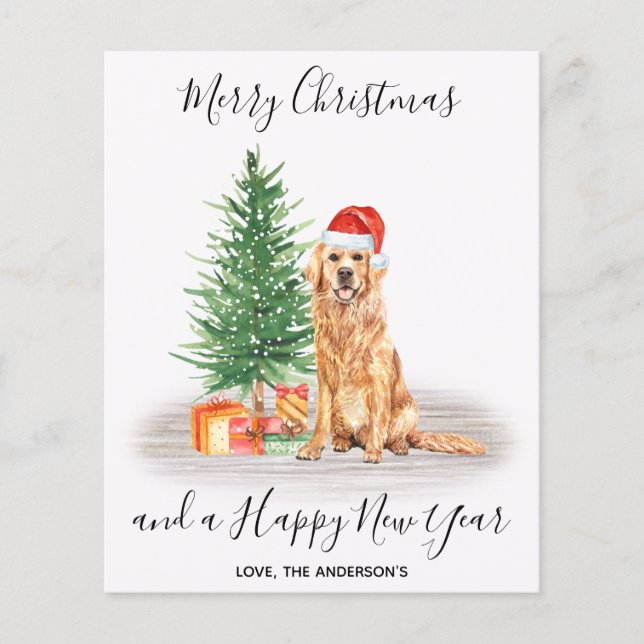 Tarjeta de Navidades de Perro de Recuperación Dora (Anverso)