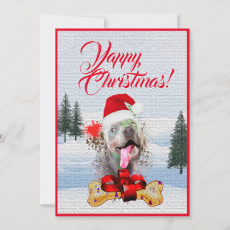 Tarjeta de Navidades de perro de Weimaraner, diver