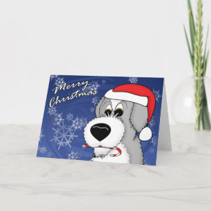 Tarjeta de Navidades de perro pastor en inglés Can