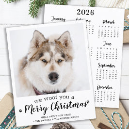 Tarjeta de Navidades de perros del calendario 2025