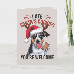 Tarjeta de Navidades de perros divertidos de Shepa