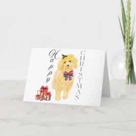 Tarjeta de Navidades de perros sentados