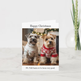 Tarjeta de Navidades de Perros Terrier de Llanto R