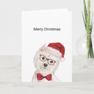 Tarjeta de Navidades de perros Westie