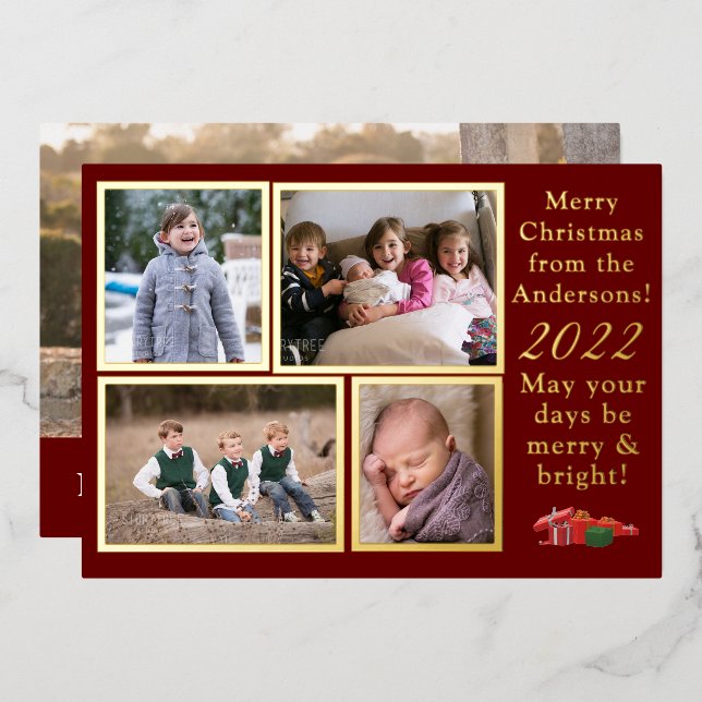 Tarjeta de Navidades de personalizable (Anverso/Reverso)