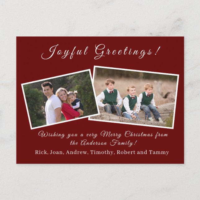 Tarjeta de Navidades de personalizable (Anverso)