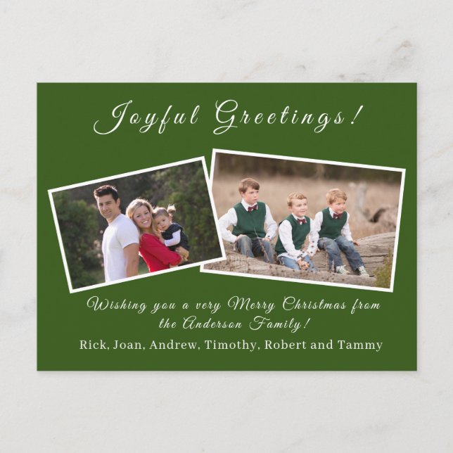 Tarjeta de Navidades de personalizable (Anverso)