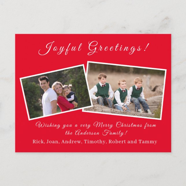 Tarjeta de Navidades de personalizable (Anverso)