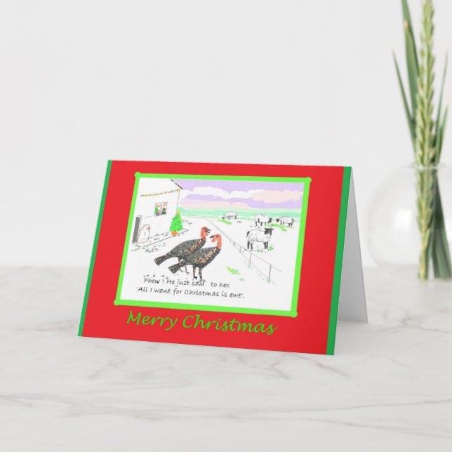 Tarjeta de Navidades de personalizable divertidos  (Anverso)