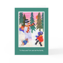 Tarjeta de Navidades de personalizable - Snowman