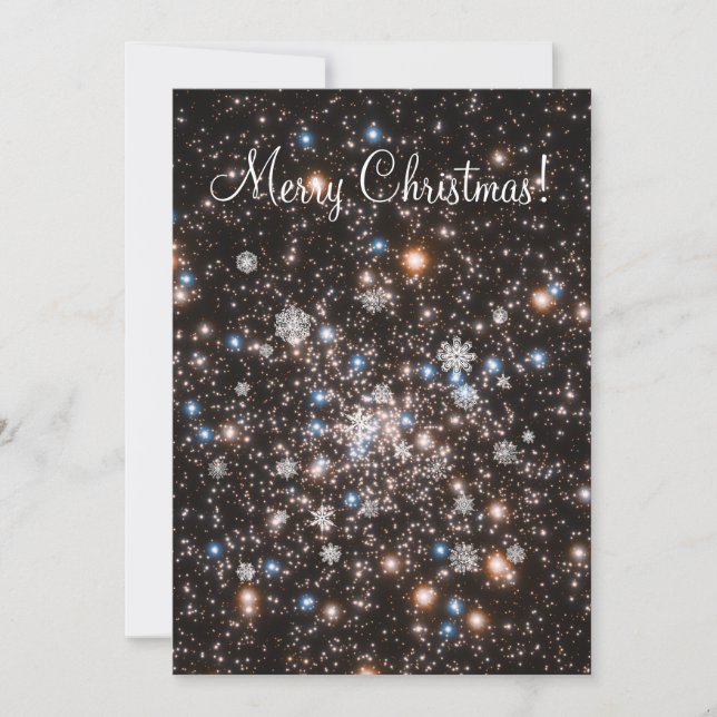 Tarjeta de Navidades de Personalizable Starry Snow (Anverso)