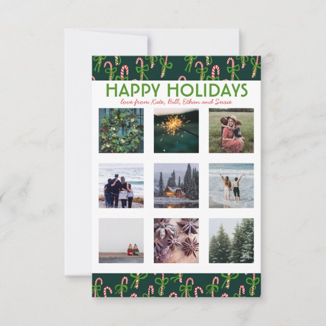 Tarjeta de Navidades de personalizado FOTO Sweet C (Anverso)