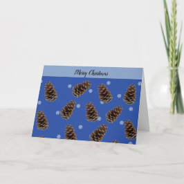 Tarjeta de Navidades de pinecones naturales