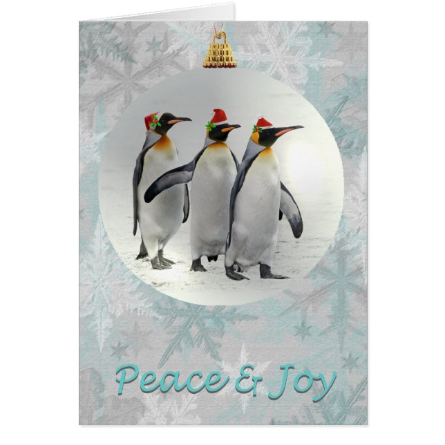 Tarjeta de Navidades de Pingüinos Pacíficos (Frente)