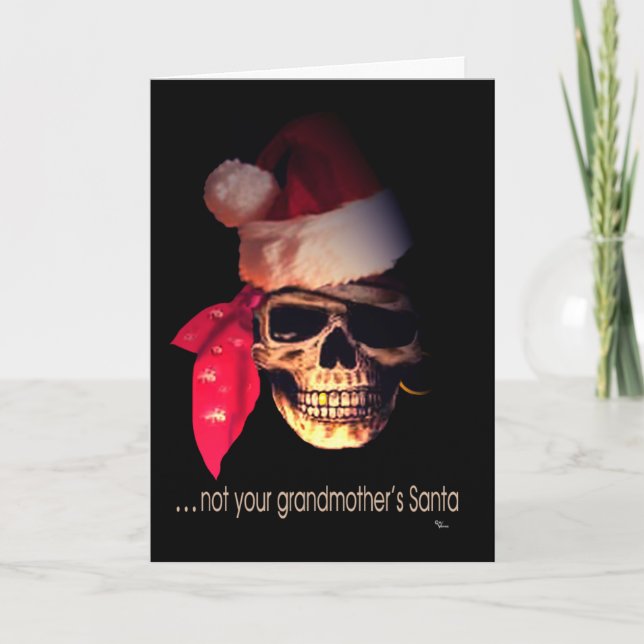 Tarjeta de Navidades de Pirate Santa (Anverso)
