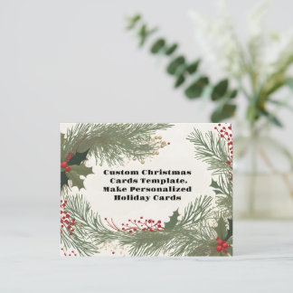 Tarjeta de Navidades de plantilla de Personalizabl