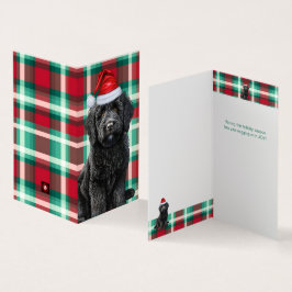 Tarjeta de Navidades de plástico liso Labradoodle