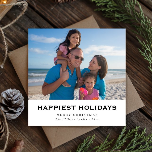 Tarjeta de Navidades de playa familiar de vacacion (Subido por el creador)