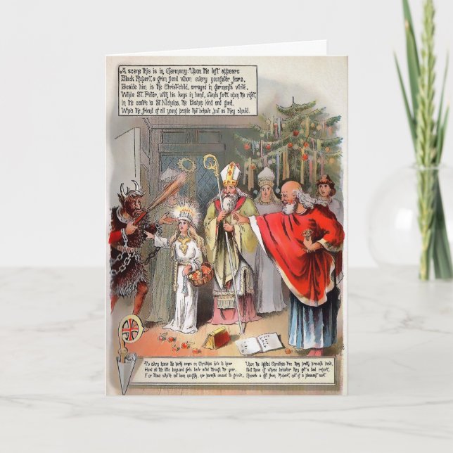 Tarjeta de Navidades de poema de rupert negro vint (Anverso)