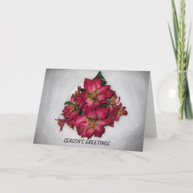 TARJETA DE NAVIDADES DE POINSETIA (Anverso)