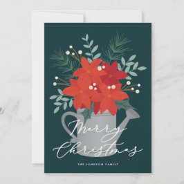 Tarjeta de Navidades de Poinsettia