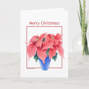 Tarjeta de Navidades de Ponsettia