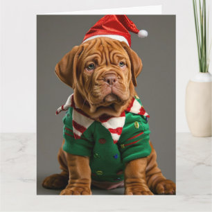 Tarjeta de Navidades de porquería de Dogue de Burd