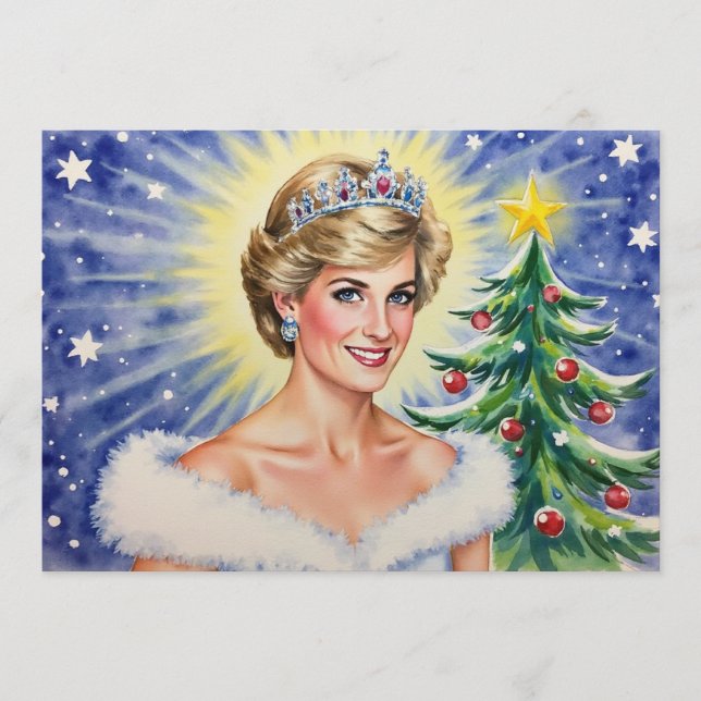 Tarjeta de Navidades de Princesa Diana de Inglater (Anverso)