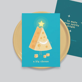 Tarjeta de Navidades de queso grande
