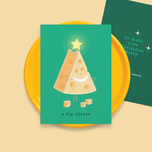 Tarjeta de Navidades de queso grande