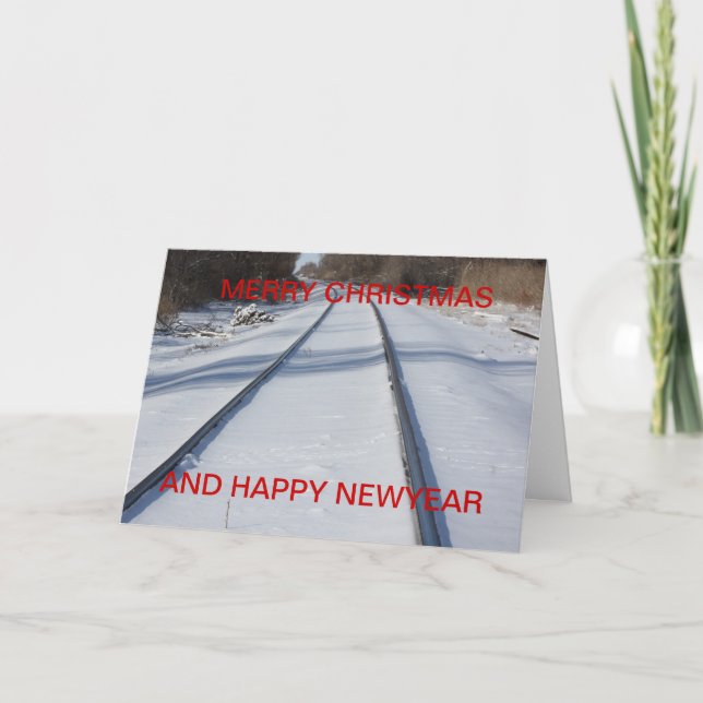Tarjeta de NAVIDADES de RAILROAD TRACK (Anverso)