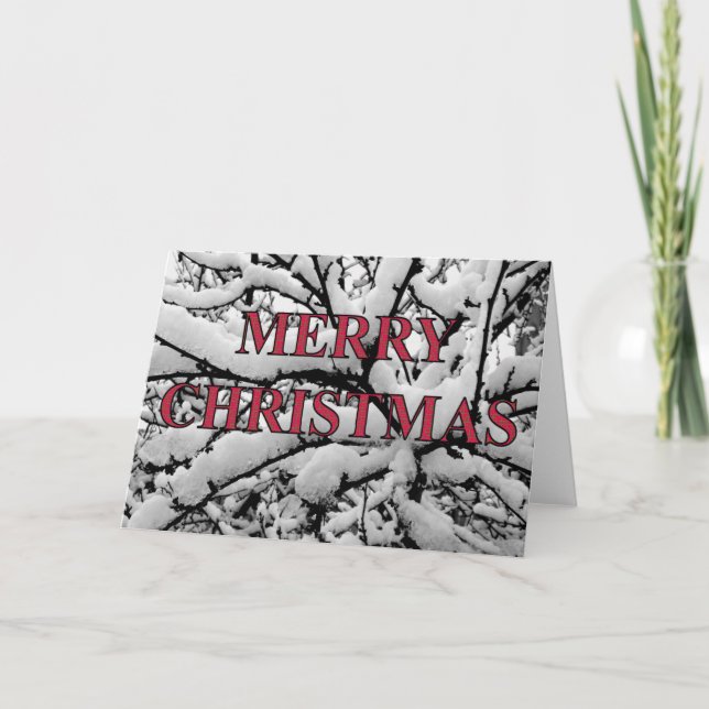 tarjeta de navidades de ramas de nieve (Anverso)