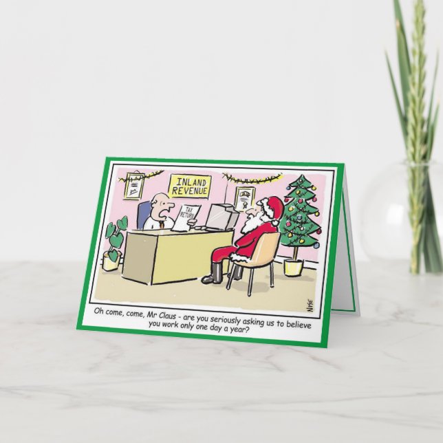 Tarjeta de Navidades de recaudadores de impuestos  (Anverso)