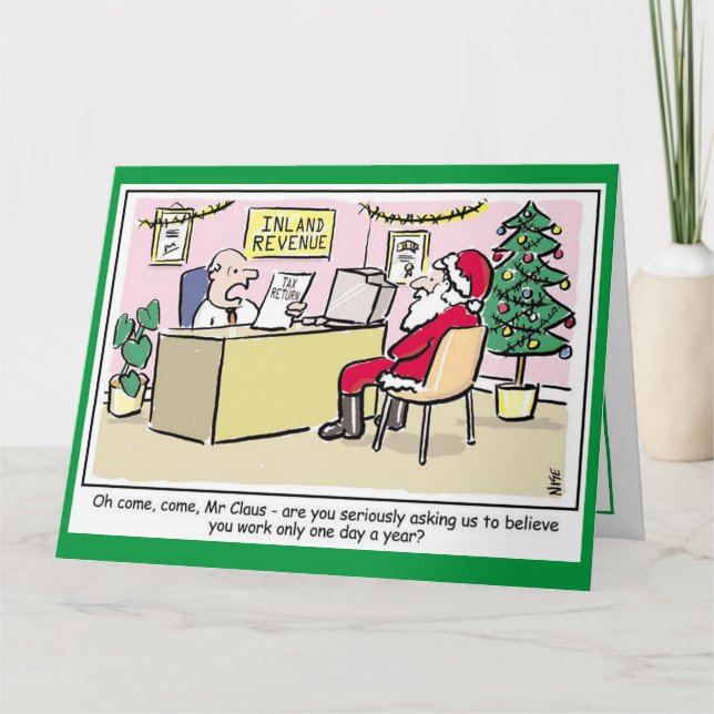 Tarjeta de Navidades de recaudadores de impuestos  (Anverso)