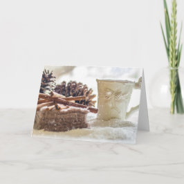 Tarjeta de Navidades de receta de Cinnamon Pinecon