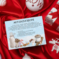 Tarjeta de Navidades de recetas de chocolate calie
