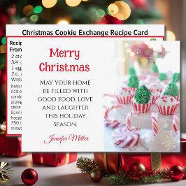 Tarjeta de Navidades de recetas de intercambio de