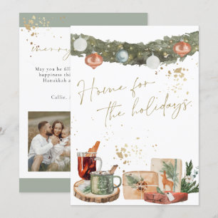 Tarjeta de Navidades de regalo de vacaciones cálid