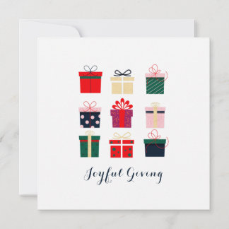 Tarjeta de Navidades de regalos de vacaciones colo
