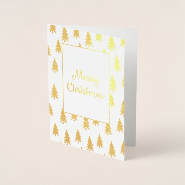 Tarjeta de Navidades de Relieve metalizado elegant (Anverso)