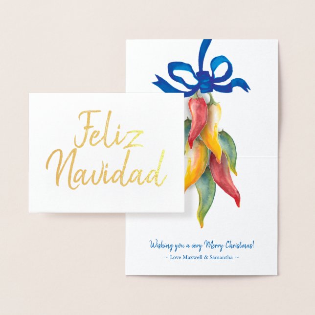 Tarjeta de Navidades de Relieve metalizado Faliz N (Demostración)