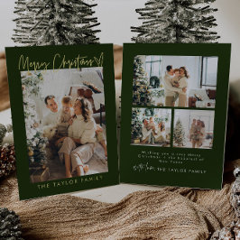 Tarjeta de Navidades de Relieve metalizado fotográ